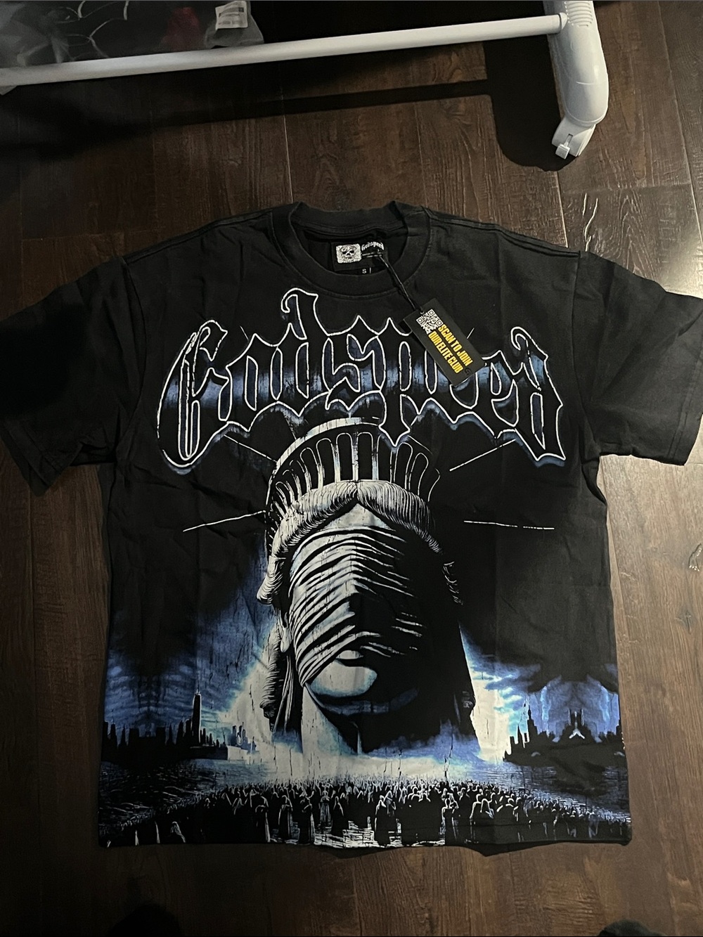 Godsmacked Black and Blue Graphic Short Sleeve Tee